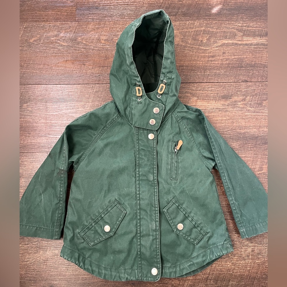 Kids Green Hooded Jacket